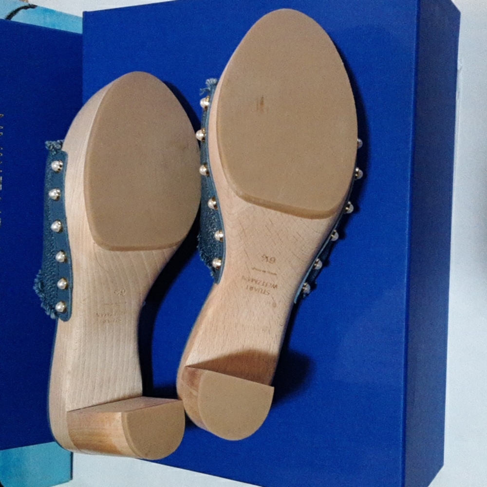 Stuart Weitzman Pearl Clogs - image 4